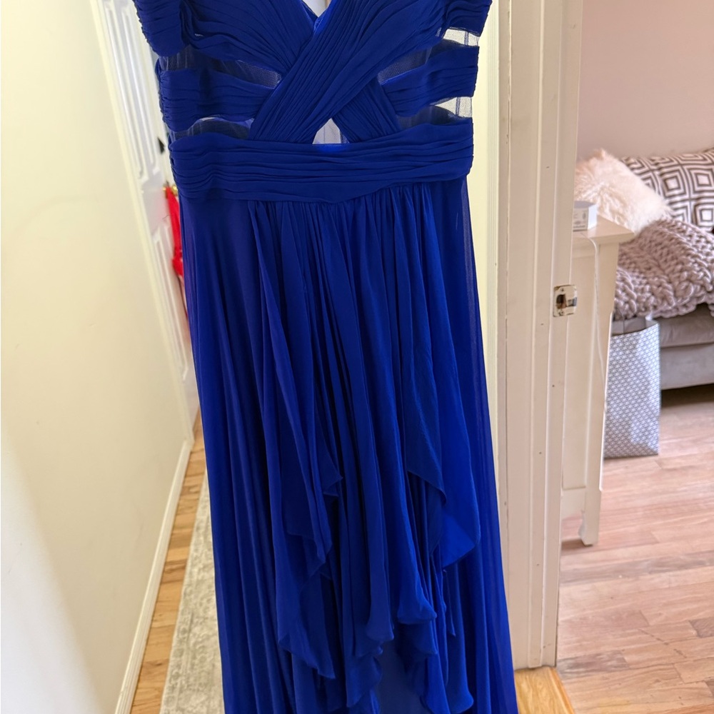Cache Cobalt Blue High Low Dress